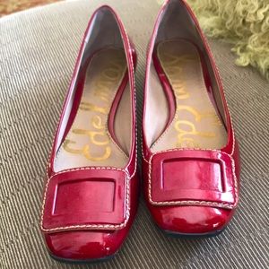 Sam Edelman ruby red patent flats